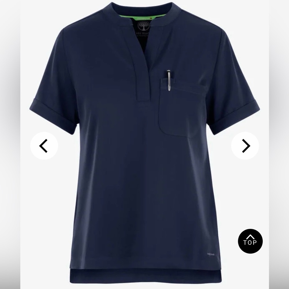 Healing Hands Macy Navy Short Sleeve Women's Scrub Top